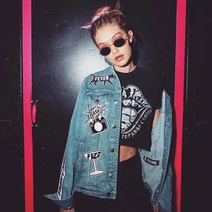 Frame Denim "Le Original Patch Jacket" WORN BY Joan Smalls